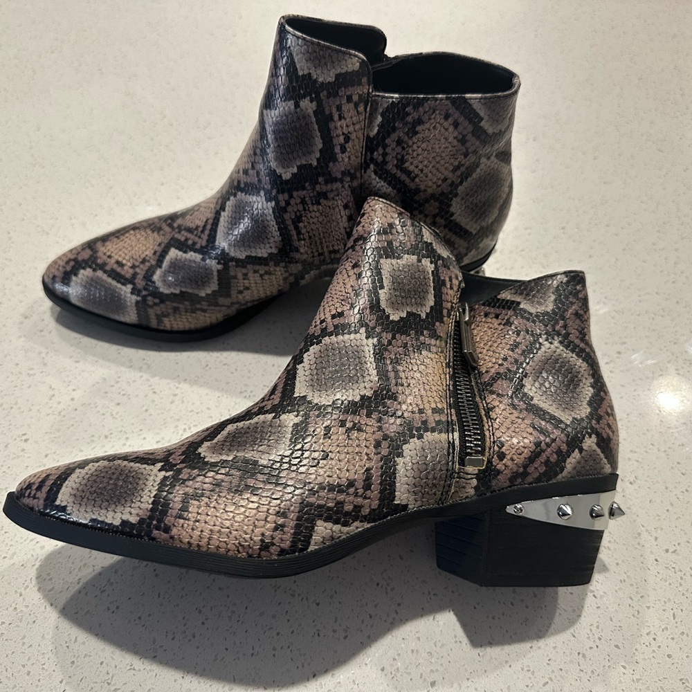 ***BOOTIES*** 
CIRCUS NY BY SAM EDELMAN
Highland Snakeskin-Print Booties